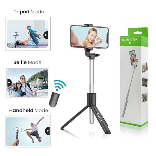Image of SnapX1 Vlogging Kit with Wireless Mic | 3-in-1 70cm Extendable Selfie Stick Tripod Stand with Bluetooth Remote + K8 Microphone for YouTube, Reels, Vlogs & Live Streaming (Android /iPhone)