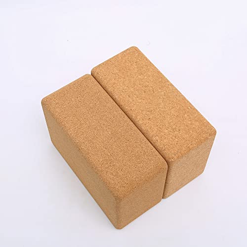 image for Phugis Cork Yoga Bricks, High-density Yoga Bricks for Yoga, Pilates, a