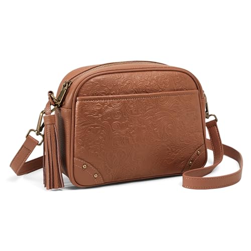 Image of befen Anti-theft Crossbody Bag for Women Genuine Leather, Small Cross Body Shoulder Handbags with RFID Card Slots
