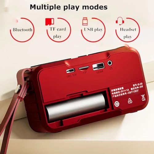 Haut-parleur Bluetooth mini FM vert avec caisson de basses et micro - 4
