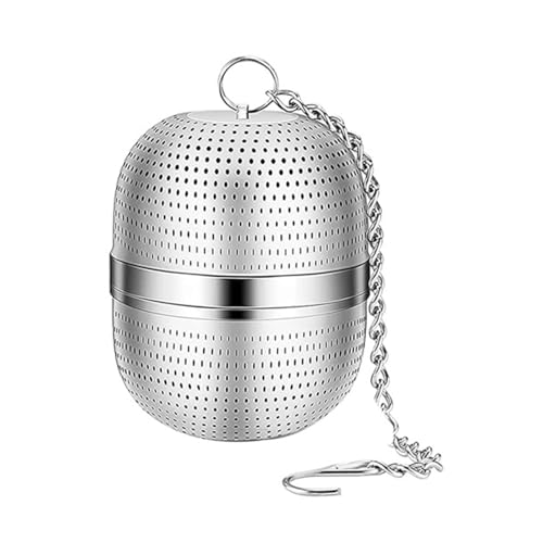 Premium Stainless Steel Tea Infuser with Chain Strainer and Mesh Filters for Spices and Coffee