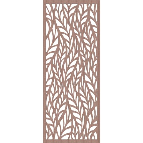 Image of Ortonville Decorative Pierced Fretwork Wood Wall Panels, 27 3 /8 inchW x 69 3 /8 inchH x 3 /8 inchT, Walnut