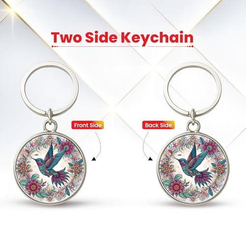 Image of MG | Protective Evil Eye /Spiritual Symbols /Om /Motivational Keychains | Double-Sided Metal Key Ring | Good Luck and devine Charm for Car, Bike, Home & Office