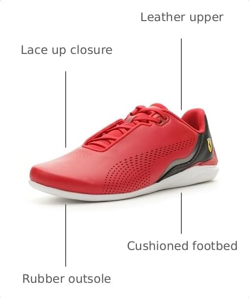 Image of PUMA Mens Scuderia Ferrari Drift Cat Decima Lace Up Sneakers Shoes Casual - Black
