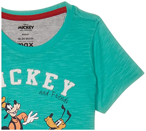 Image of Max Boys Mickey and Friends Printed Crew Neck Regular Fit T-Shirt