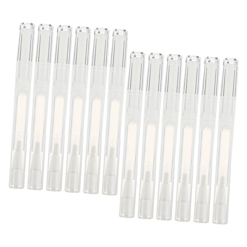 Mobestech Bolígrafos Vacíos Transparentes Giratorios para Cuidado de Uñas 3 Ml 15 Unidades Envases para Aceite y Brillo Labial Herramienta Portátil para Uso Viajes y Suministros