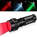 Linterna led portátil al aire libre Linternas tácticas profesionales IPX7 Linterna de luz roja/ verde/blanca a prueba de agua para la caza Pesca Detector de lectura para caminar (3 colores de luz)