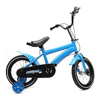 GDSKR 14 Inch Children's Bicycle, with Training Wheel Stabilisers, Girls Boys Outdoor Cycling Bicycle,Removable Stabilisers, Carbon Steel with Adjustable Seat, for 3-6 Years Old (blue)