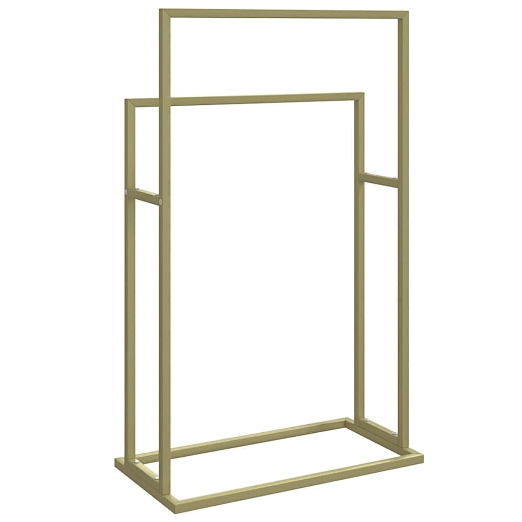 Générique Porte-Serviettes sur Pied Doré 48x24x78,5 cm Fer,Maison & Jardin, Accessoires de Salle de Bain, Porte-Serviettes, Or (Poids 2.13KG)