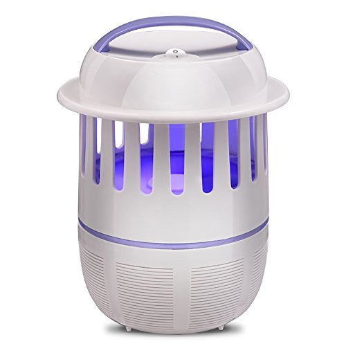 LALAWO Electric Bug Zapper Mosquito Killer Household Mute Electronic Mosquito Killer Radiation-free Black or White (Color : White)
