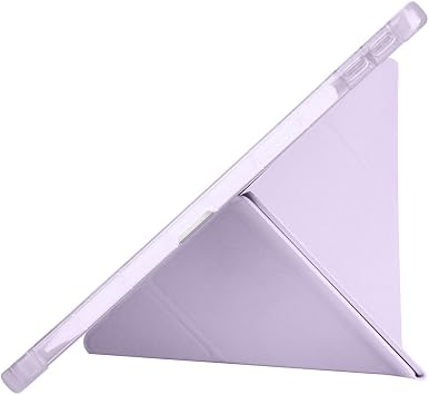 Aksesuarcim Samsung Galaxy Tab A11 Plus SM-X230 X236 X238 ile Uyumlu Kılıf Silikon Yumuşak Kalem Bölmeli Esnek 4 Farklı Stand Olabilen Tablet Kılıfı Mürdüm