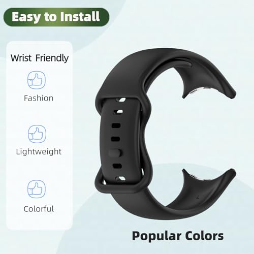 Pack de 10 correas de silicona para Google Pixel Watch 41mm miniatura 5