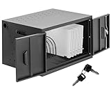 VIVO 16-Bay Locking Laptop and Tablet Charging Station Storage Cabinet, Devices up to 14 inches, Black, CART-LAPC2