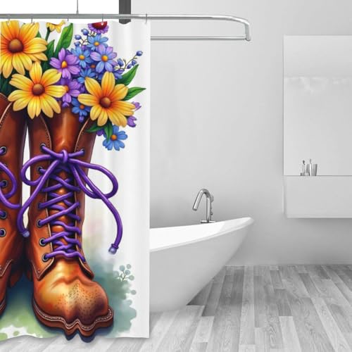 Rideau de douche salle de bain en tissu opaque 152x183