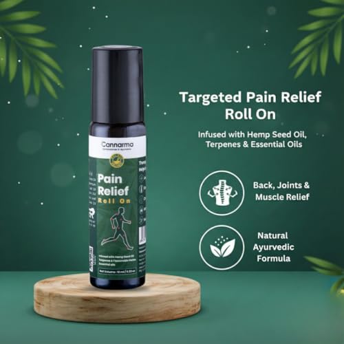 Image of Pain Relief Roll On 30ml, Pack of 3, Herbal Joint and Body Pain Reliever with Hemp Seed Oil