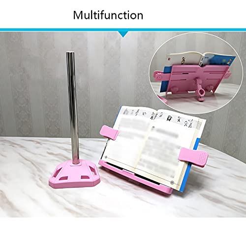 Soporte de libro con altura ajustable y panel desmontable para tableta 5