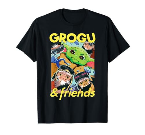 Image of The Mandalorian and Grogu Pop Art Grogu & Anzellan Friends T-Shirt