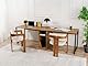 Contemporary and Practical Study Desk, Atlantic Pine, Black, 240 x 74 x 60 | 100% Melamine Coated Particle Board| Perfect for Modern Home Office & Study Spaces, Elegant and Functional Design