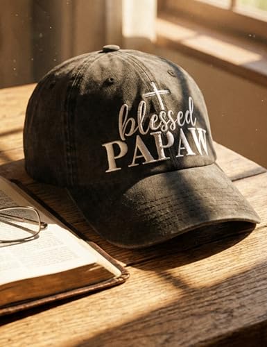 Image of InnoBeta Blessed Papaw Gifts Hat for Men, Papaw Gifts for Christmas, Birthday, Adjustable Embroidered Baseball Cap