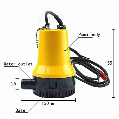 Amazon.co.jp: 電動水中ポンプ DC 12V水中水ポンプ162.0gph 6000L / H