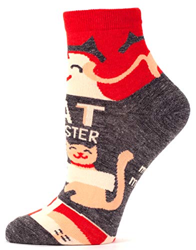 Blue Q Cat Monster Meow Meow Ankle Socks,Multi,One size  Womens Shoe Size 510 ,Cat Monster - Thumbnail 3