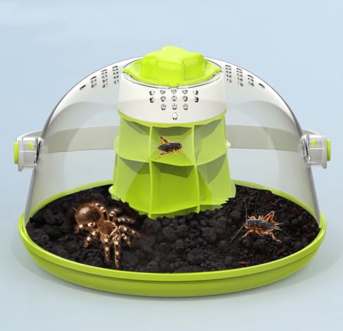 OMEM Multifunktionale Schnecken-Beobachtungs- und Zuchtbox, pädagogischer Lebensraum für Kinder, 23 x 19,5 x 13,5 cm, ABS- und PC-Material, leicht zu reinigen, gut belüftet, geeignet für Seidenraupen