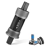 VGEBY1 Bike Bottom Bracket Square Hole Crank Axis, Bicycle Middle Mountain Bike Center Shaft for Square Tapered Spindle Crank(68X120L)