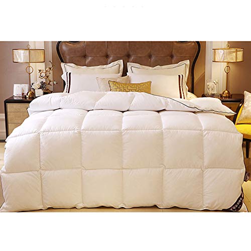 Edredón de plumón de ganso blanco 150x200 100% algodón premium de 4kg 8