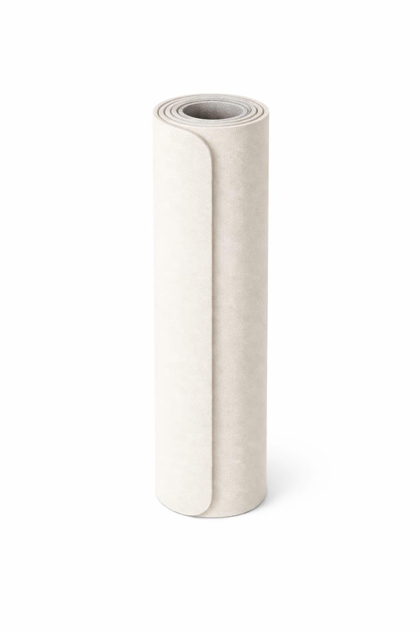 Reversible Yoga Mat, Off-White and Dark Gray, 69" x 24", Exercise and Fitness-picture-35