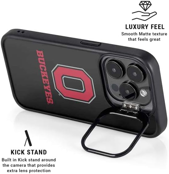 Skinit Kickstand Phone Case Compatible with iPhone 14 Pro Max - Officially Licensed Ohio State University OSU Design