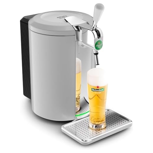 Krups Beertender Machine bière pression, Fûts de 5 L, Marques du groupe Heineken, Témoin lumineux, Température et mousse parfaites, Bière fraîche, Installation facile, Compact VB452E10