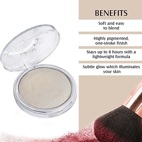 Image of Glam21 Baked Blusher | Highly Pigmented, Long Lasting | Illuminating Glow Finish | Smooth & Blendable Texture |Stays up to 8 hours | For All Skin Types | 6gm | Shade-03