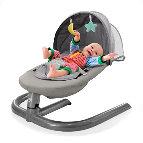 SereneLife Baby Bouncer for Infant, Portable and Light, Easy to Move, Infant to Toddler Rocker, Infant Seat w/Soft Toys