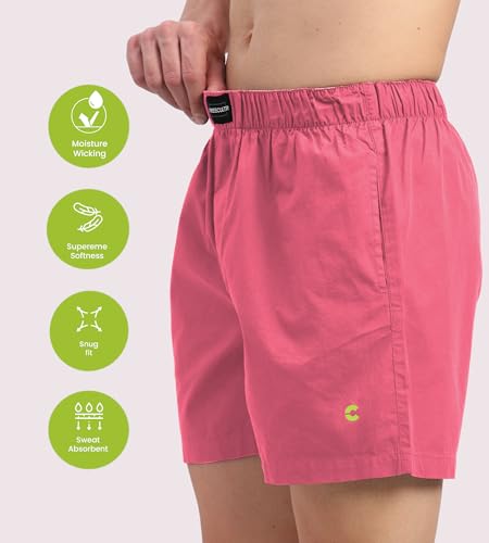 Image of Freecultr Cotton Boxer Shorts for Men Dual Pockets Moisture Wicking Microfibre | Regular Fit | Breathable & Comfortable Half Short Pants Ultrasoft Waistband