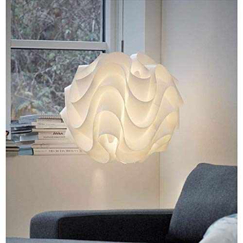 Lustre créatif en vague E27 en PVC pour éclairage de chambre et de restaurant moderne