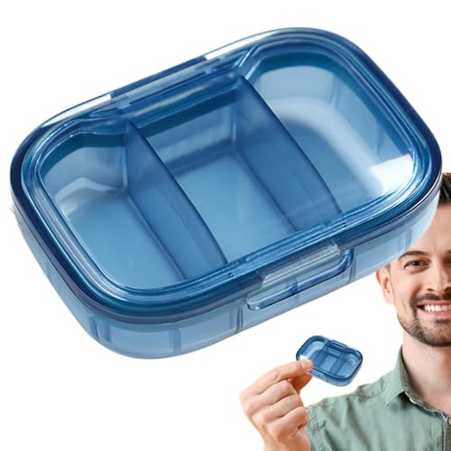 Caja De Medicina Portátil, Organizador De Pastillas 3 Veces Al Día | Organizador diario de pastillas,Pastillero transparente estético, pastillero de viaje para una mejor organización
