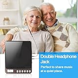 Portable CD Player with Built-in Speakers, Rechargeable CD Player with Double Headphone Jack, Anti-Skip Personal Compact CD Player for Car & Home & Travel - Image 6