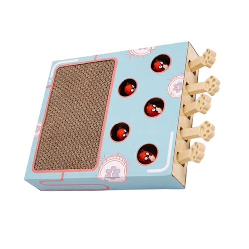 OUNONA 猫もぐらたたき 猫のおもちゃ 猫の引っかき 猫狩りのおもちゃ 猫の爪とぎ 猫叩きのおもちゃ 猫を捕まえるモグラのおもちゃ インタラクティブなスクラッチャーのおもちゃ 段ボール