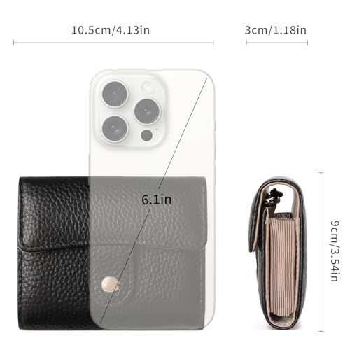 Image of GOIACII Women's Credit Card Holder RFID Blocking Genuine Leather Black