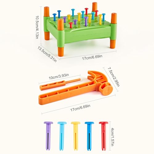 Desarrollo de la infancia con juego de golpear martillos para niños 4