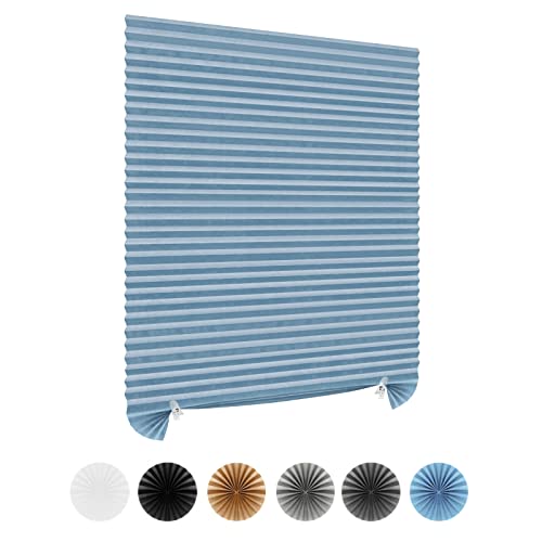 La mejor comparación de Persianas de Papel disponible en línea. 49 Persianas opacas sin cordones, sin taladros, cortadas a medida, autoadhesivas, temporales, persianas de papel plisadas para ventanas, puertas, persianas para el hogar, guardería,...