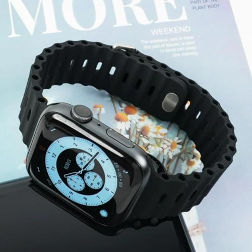 Pulseira Esportiva de Silicone Pro-Fit Azul para Apple Watch,Pulseira de Silicone para Apple Watch,
