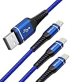iPhone Charger [Apple MFi Certified] 3Pack(3FT+6FT+10FT) Long USB A to Lightning Cable Braided Fast Charging Apple Cord Compatible with iPhone 14 13 12 11 Pro Max XS XR X 8 7 6 Plus iPad/iPod/AirPods