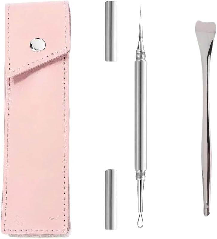 Kit de ferramentas XQBX para cuidados da pele com estojo, aço inoxidável, modelo HTZ001