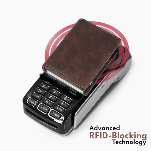 Image of The Wallet Store Men Aluminium Defender Rfid Protected Wallet Cardholder | Pop-Up Card Holder | Scan Proof | Case | Up To 8 Cards | Credit & Debit Card Holder (Brown)