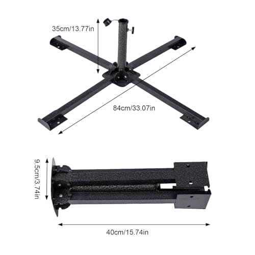 Support de parasol extérieur pliable Generisch - Pied portable stable avec lest 10 kg
