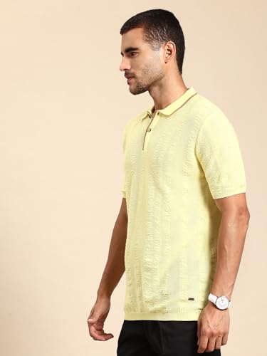 Image of Armisto Men's 100% Cotton Fancy Party Polo T-Shirt /Neutral Colour