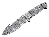 ColdLand |8.75' Hand Forged Damascus Steel Blank Blade with Double Bolster for Knife Making Supplies...