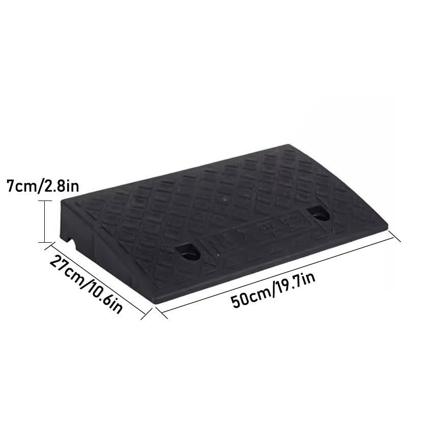 Rampa de bordillo 3 pulg para autos y scooters negra miniatura 2