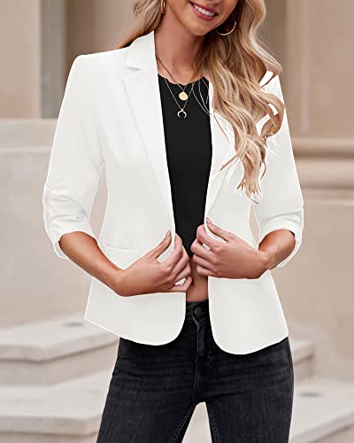 Image of LookbookStore 3 /4 Sleeve Blazers for Women Business Casual Fitted Jackets